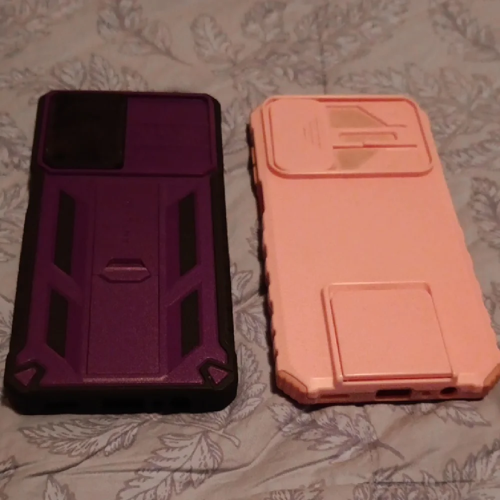 Samsung Galaxy A15 Purple and Pink Rugged Phone Cases Set of 2